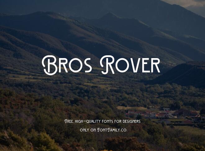 Bros Rover Font