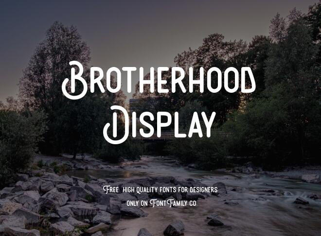 Brotherhood Display Font