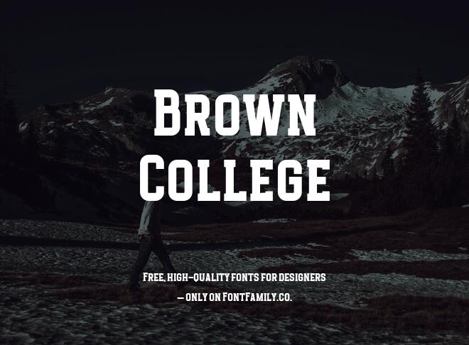 Brown College Font