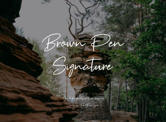 Brown Pen Signature Font