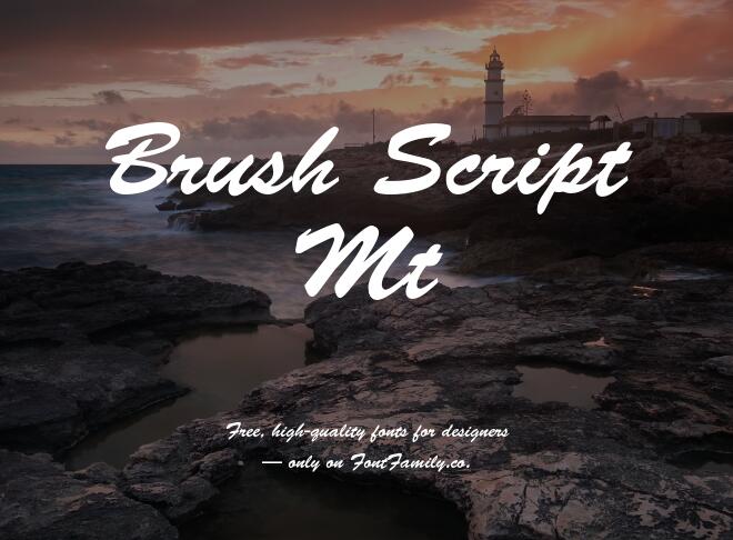 Brush Script Mt Font