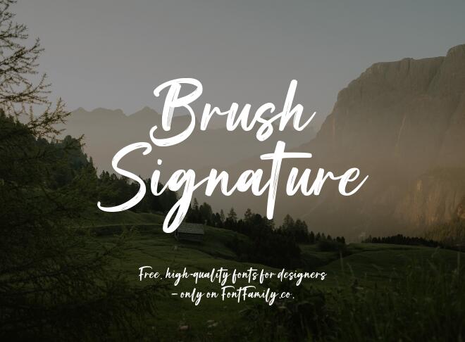 Brush Signature Font