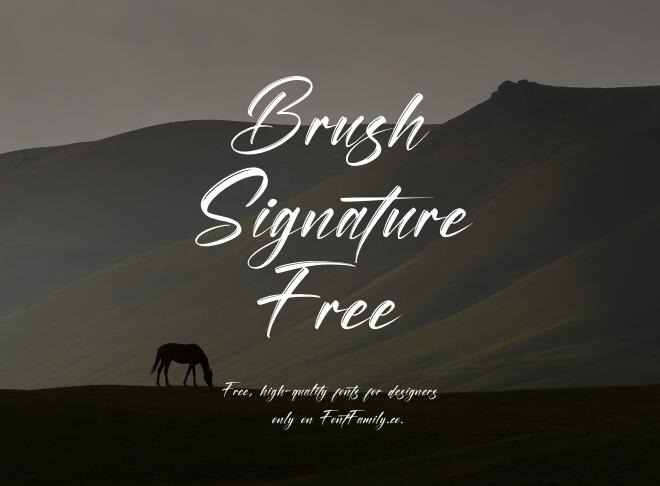 Brush Signature Free Font