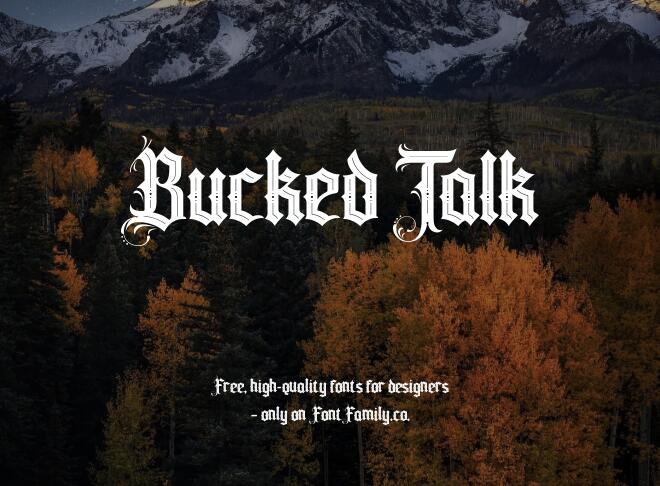 Bucked Talk Font