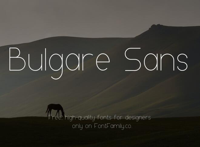 Bulgare Sans Font