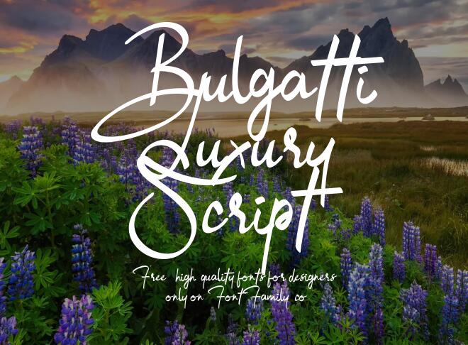 Bulgatti Luxury Script Font
