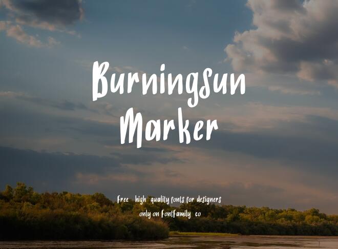 Burningsun Marker Font