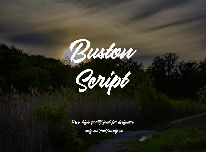 Buston Script Font