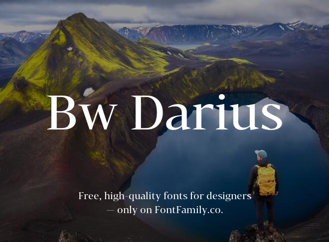 Bw Darius Font