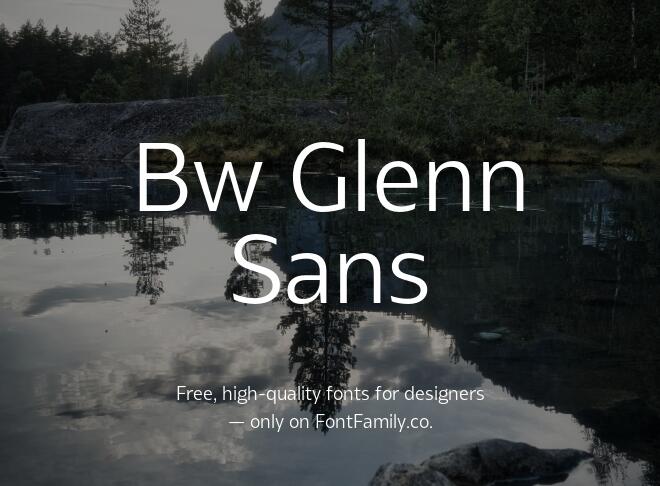 Bw Glenn Sans Font