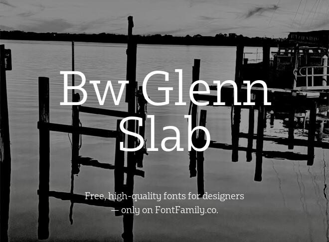 Bw Glenn Slab Font