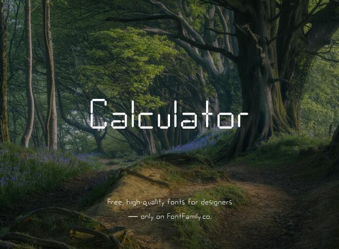 Calculator Font