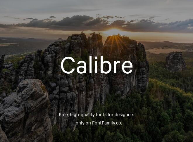Calibre Font Family