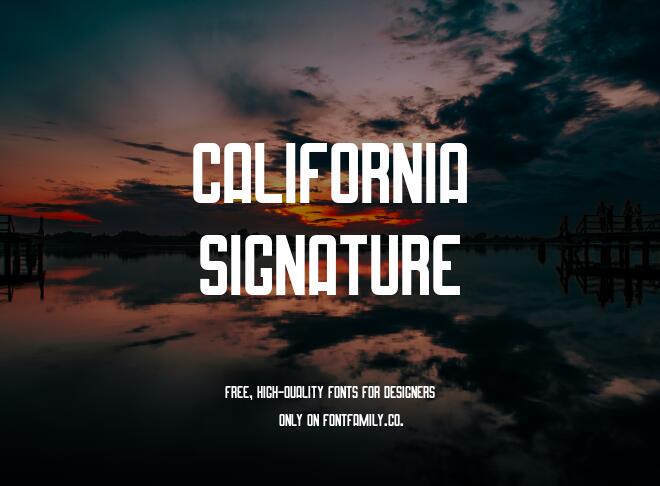 California Signature Font