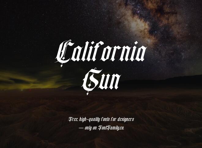 California Sun Font