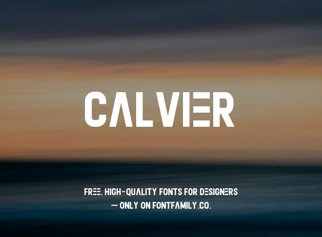 Calvier Font