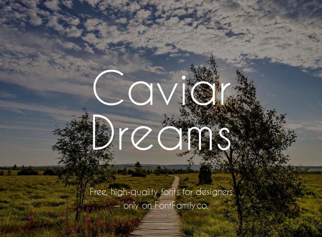 Caviar Dreams Font