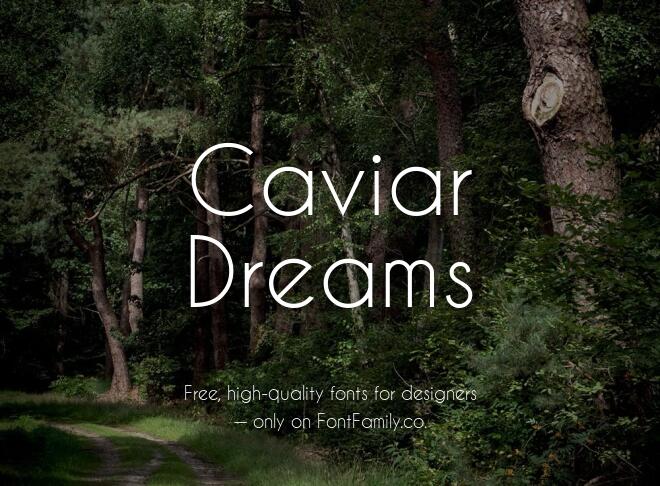Caviar Dreams Font