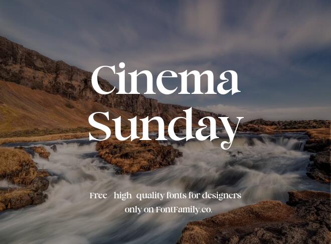Cinema Sunday Font