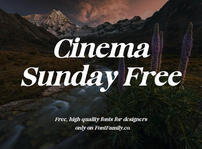 Cinema Sunday Free Font