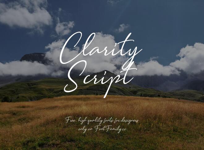 Clarity Script Font
