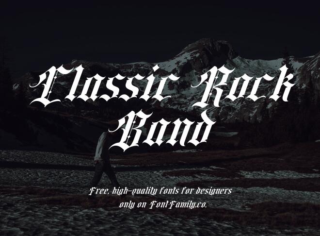 Classic Rock Band Font
