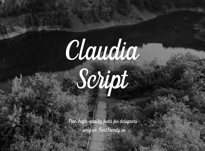 Claudia Script Font