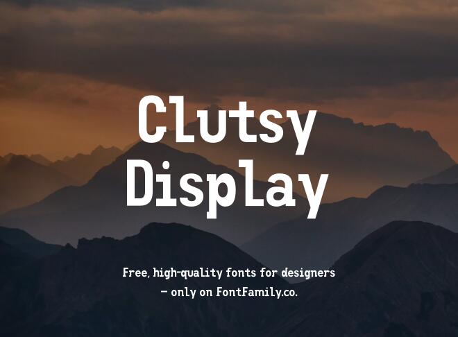 Clutsy Display Font