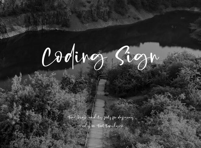 Coding Sign Font