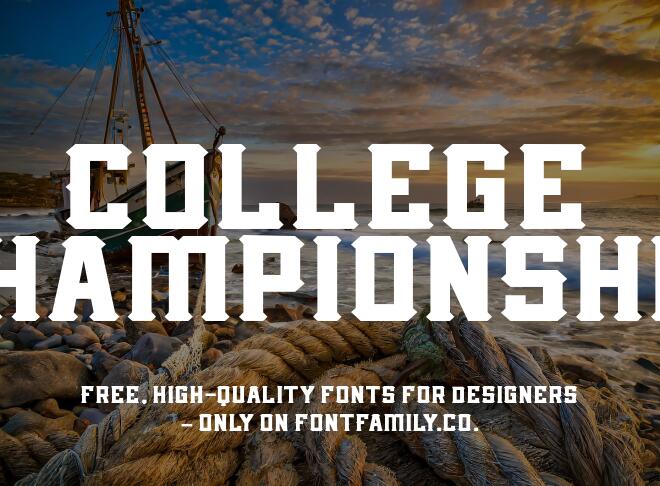 College Championship Font