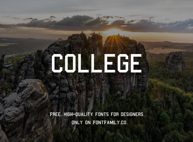 College Font