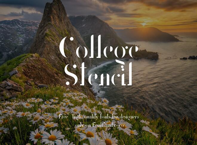 College Stencil Font