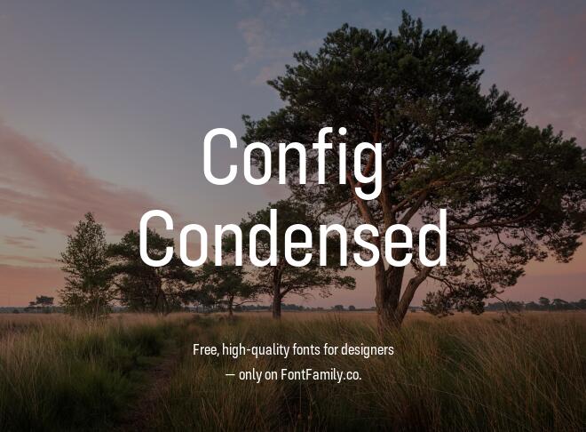 Config Condensed Font