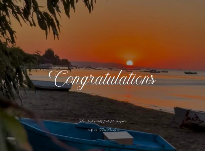 Congratulations Font