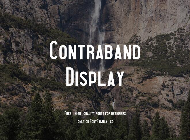Contraband Display Font