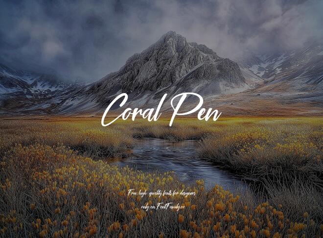 Coral Pen Font