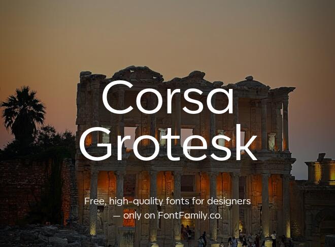 Corsa Grotesk Font