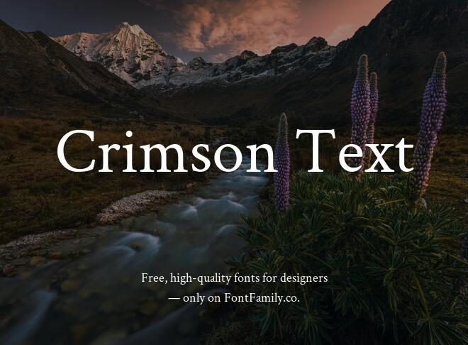 Crimson Text Font