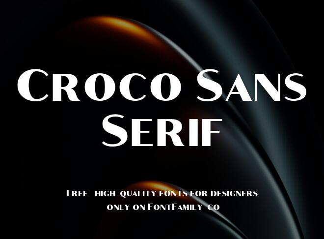 Croco Sans Serif Font