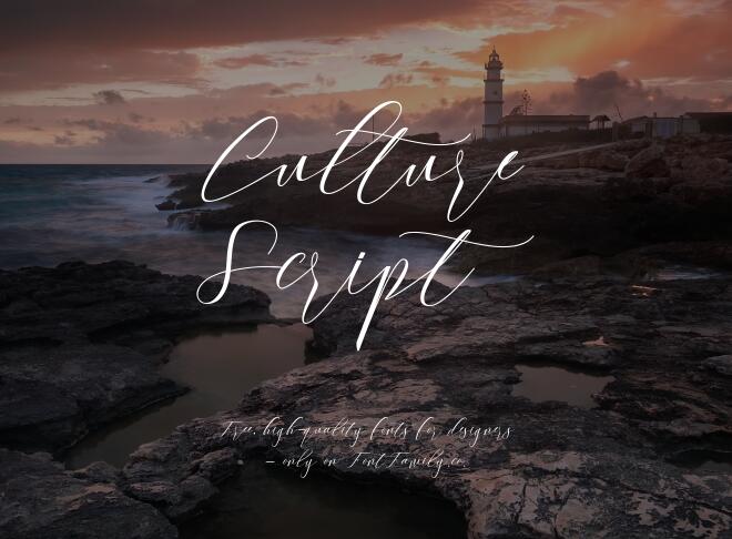 Culture Script Font