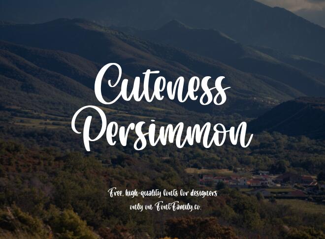 Cuteness Persimmon Font