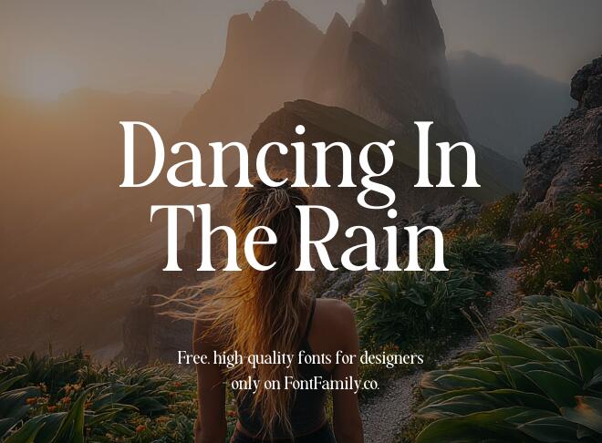 Dancing In The Rain Font
