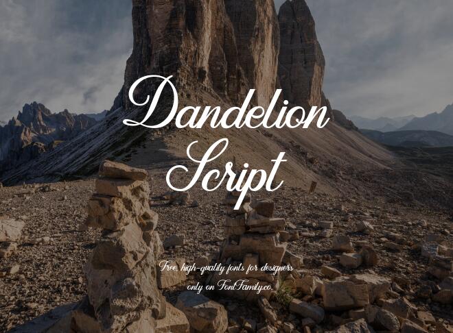 Dandelion Script Font