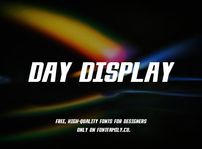 Day Display Font