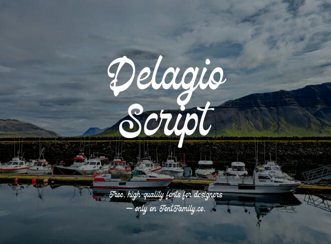 Delagio Script Font