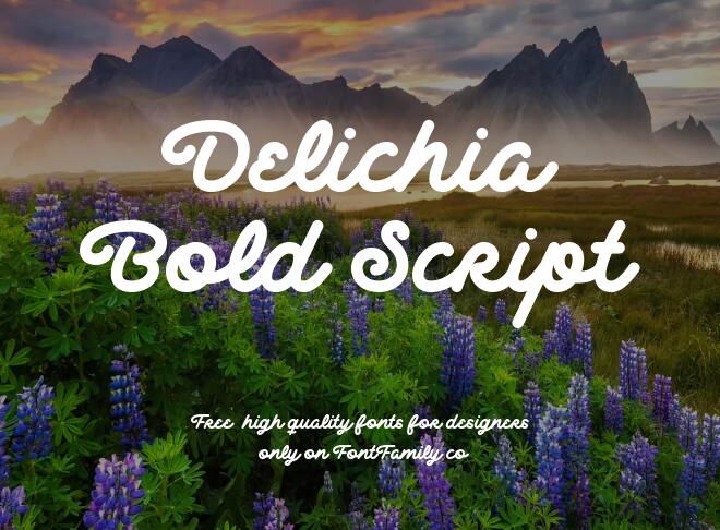 Delichia Bold Script Font