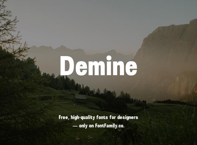 Demine Font