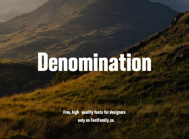 Denomination Font