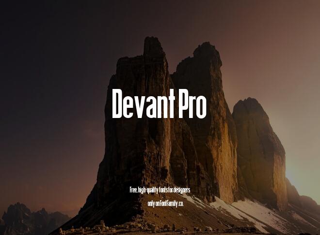 Devant Pro Font