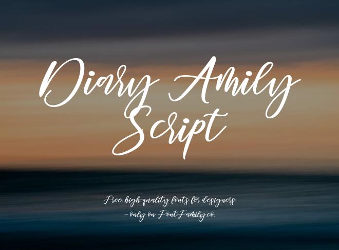 Diary Amily Script Font